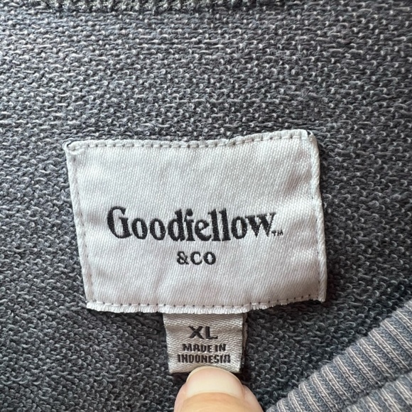 Goodfellow & Co Mens French Terry Crew Neck Cotton Sweatshirt Distressed Gray XL - Picture 3 of 12